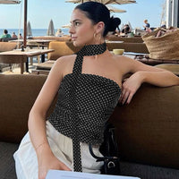 Top PIA – à pois avec foulard