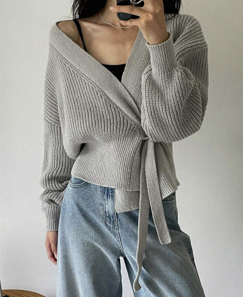 Gilet  ELINA – Cache-Cœur Maille Douce