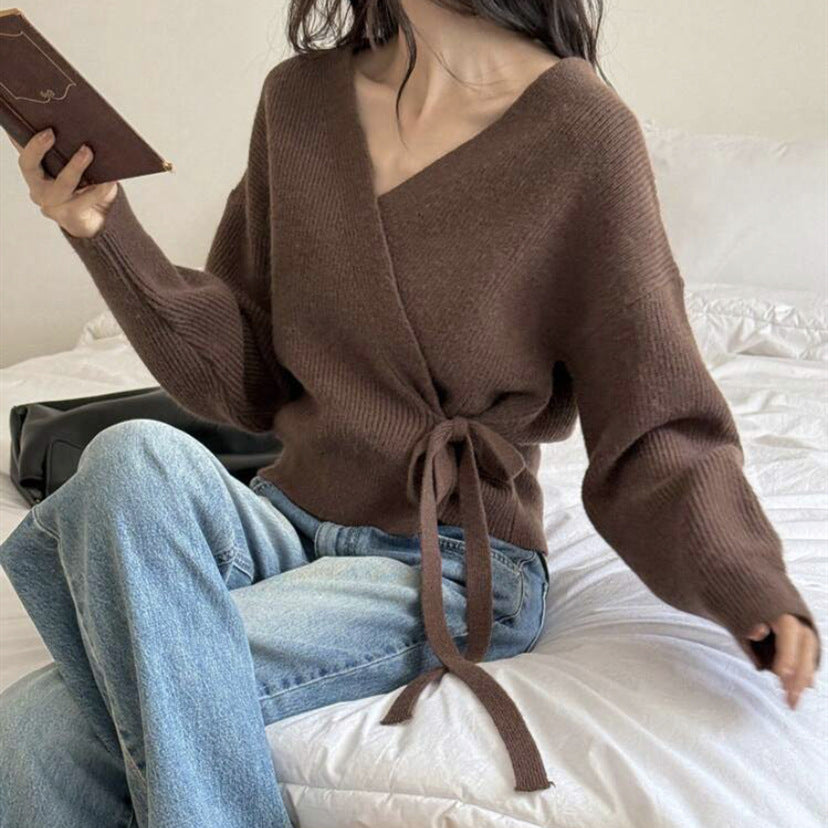 Gilet  ELINA – Cache-Cœur Maille Douce