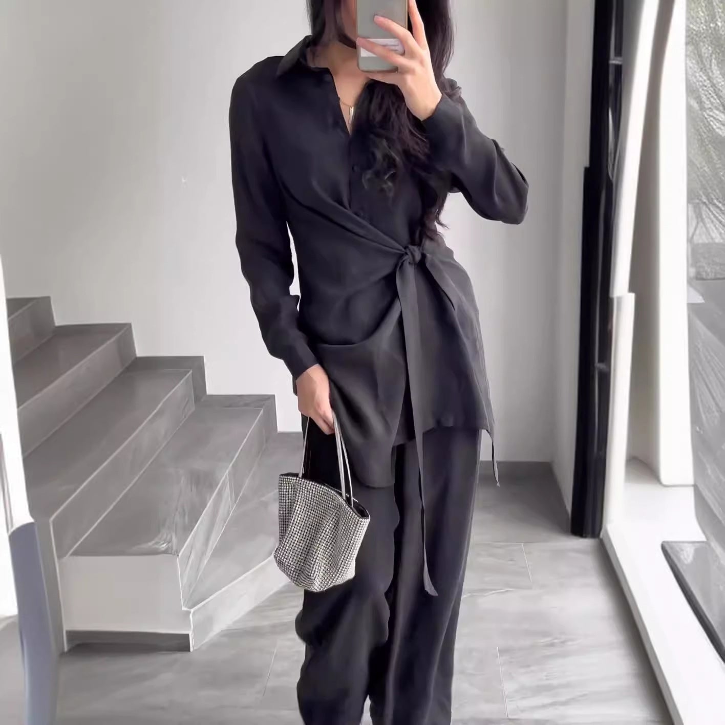 Ensemble LOUANE - Chemise plissée