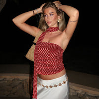 Top PIA – à pois avec foulard