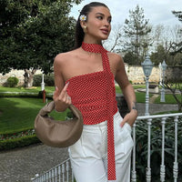 Top PIA – à pois avec foulard