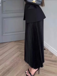Ensemble JADE - Blazer Structuré et Jupe Plissé