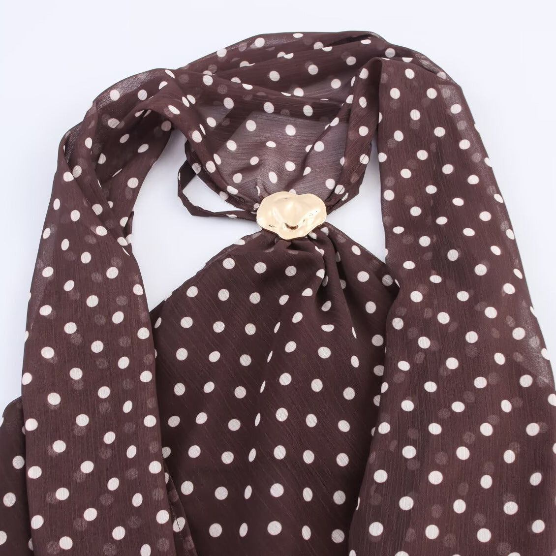 Top PIPER - dos-nu à pois