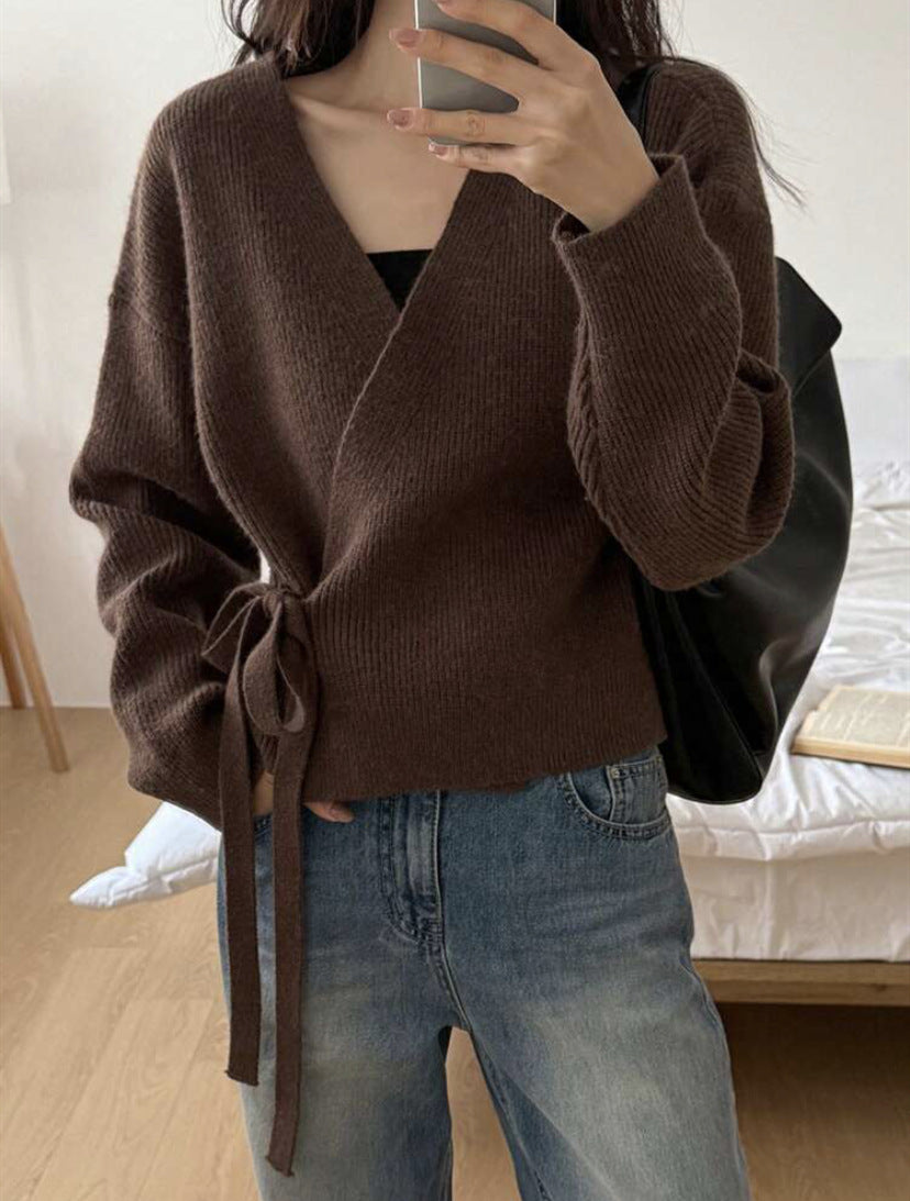 Gilet  ELINA – Cache-Cœur Maille Douce