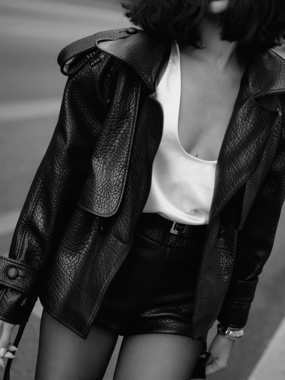 Blouson SANA – Coupe Structurée Effet Cuir avec short - KENZI
