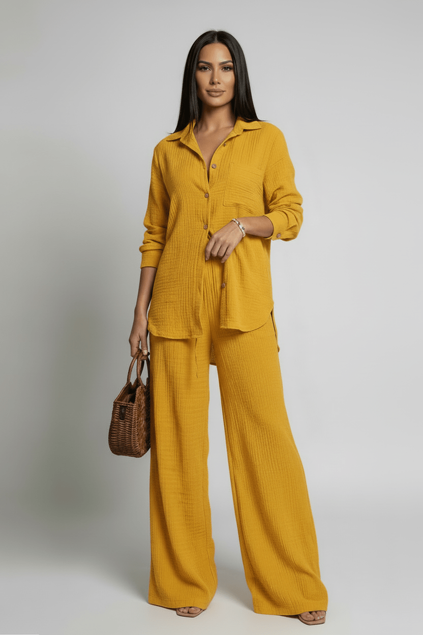 Ensemble Nature – Chemise & Pantalon Fluide - KENZI