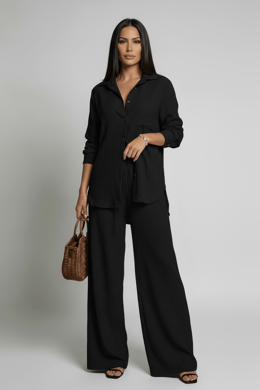 Ensemble Nature – Chemise & Pantalon Fluide - KENZI
